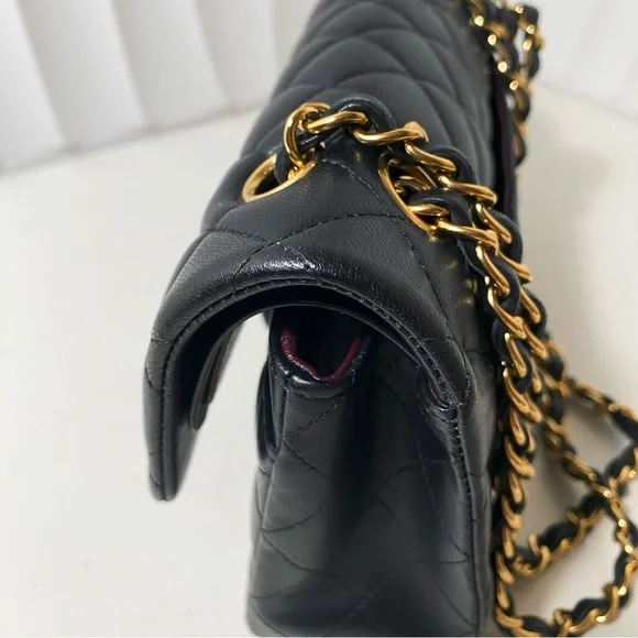 Chanel Black Lambskin Quilted Small Classic Flap Bag - Picture 10 of 12